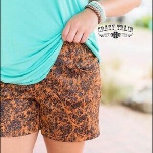 All I leather wanted brown shorts